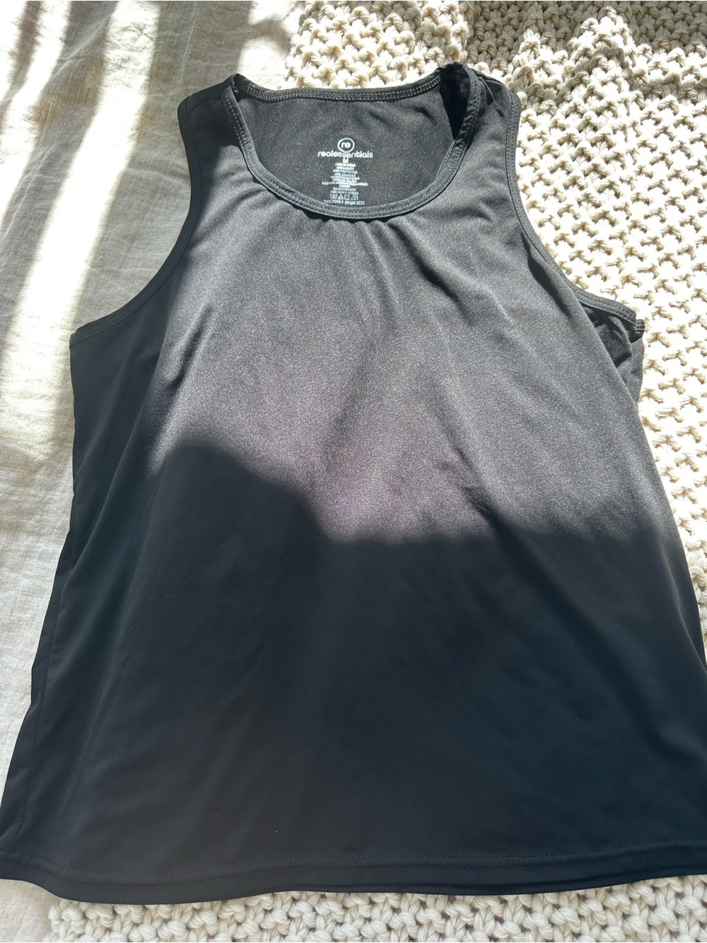 Essentials Black Women's Athletic Tank